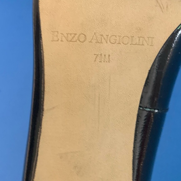 Enzo Angiolini Size 7 . 5 Black Peek a Boo with a Bow Pump - Picture 12 of 12